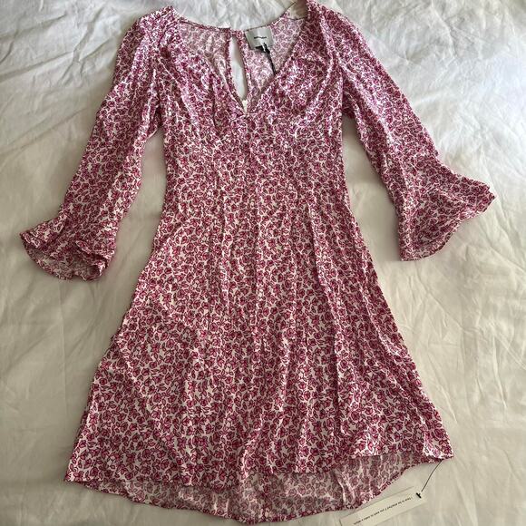 NWT Reformation Pink Floral Dress - Picture 1 of 5